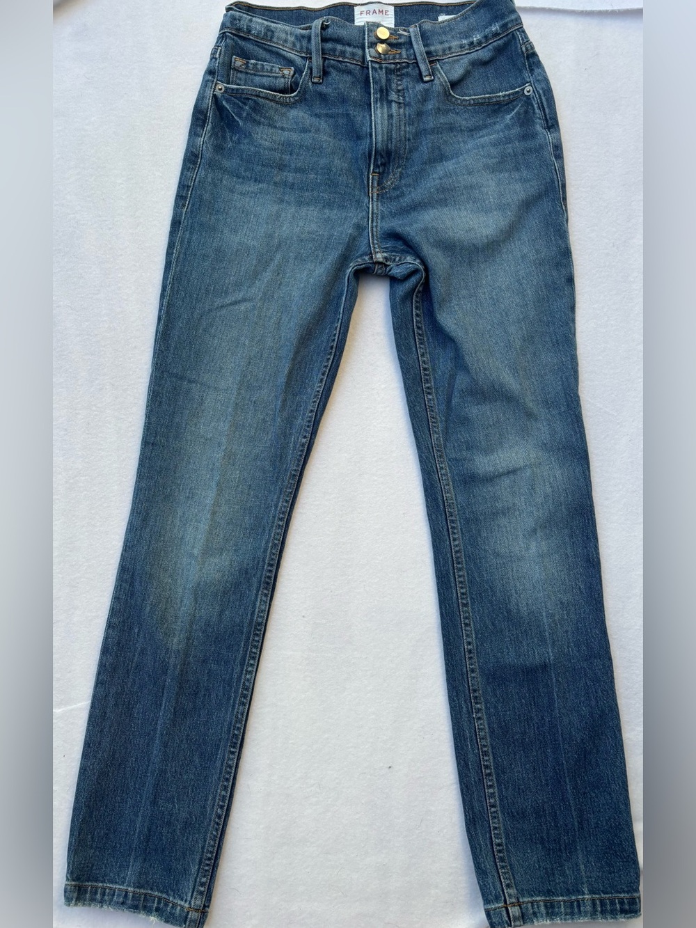 Frame Le Sylvie Slender Straight Women's Medium Blue Denim Jeans